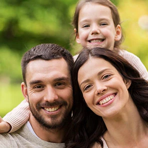 A happy family of three